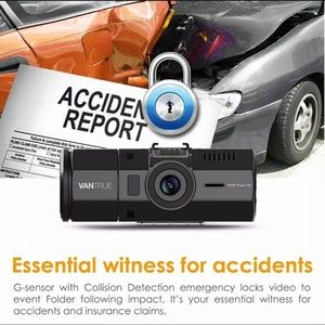 Vantrue Dual Dash Cam Plus A Car Phone Holder